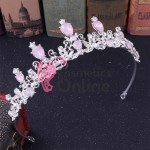 Coroana eleganta pentru mireasa CR064 Argintie cu cristale din sticla Coroana eleganta pentru mireasa CR064 Argintie cu cristale din sticla